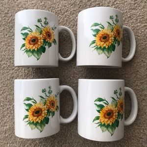 Four Sunflowers Mugs
